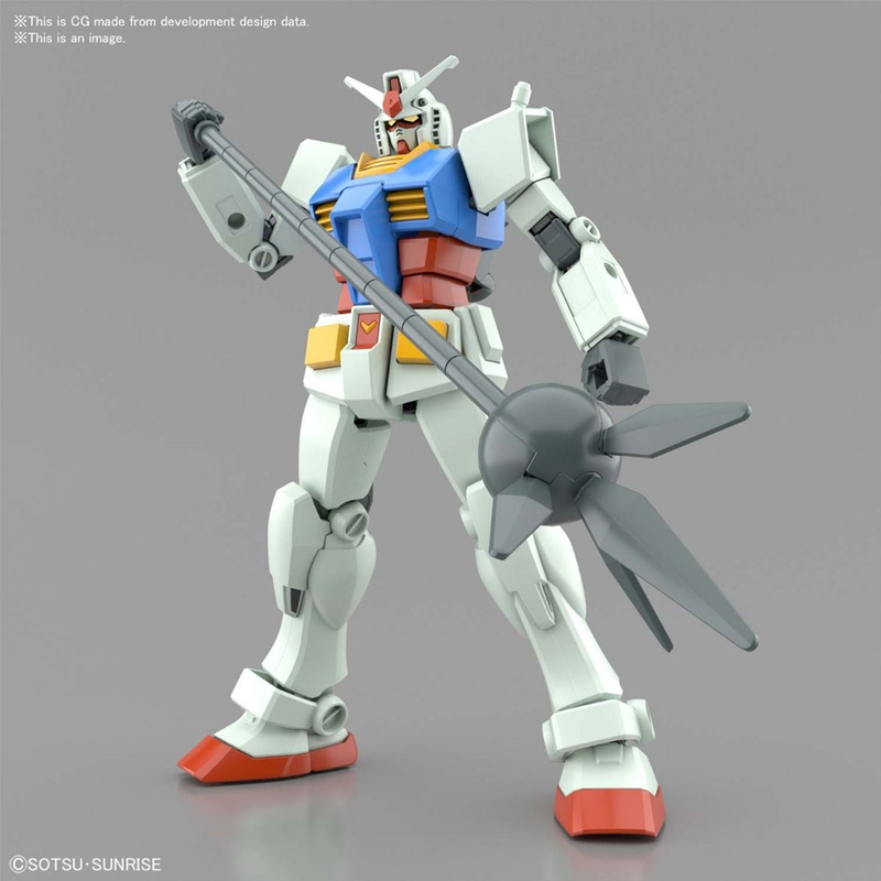 Bandai Spirits: Mobile Suit Gundam - RX-78-2 Gundam (Full Weapon Set) Entry Grade Model Kit