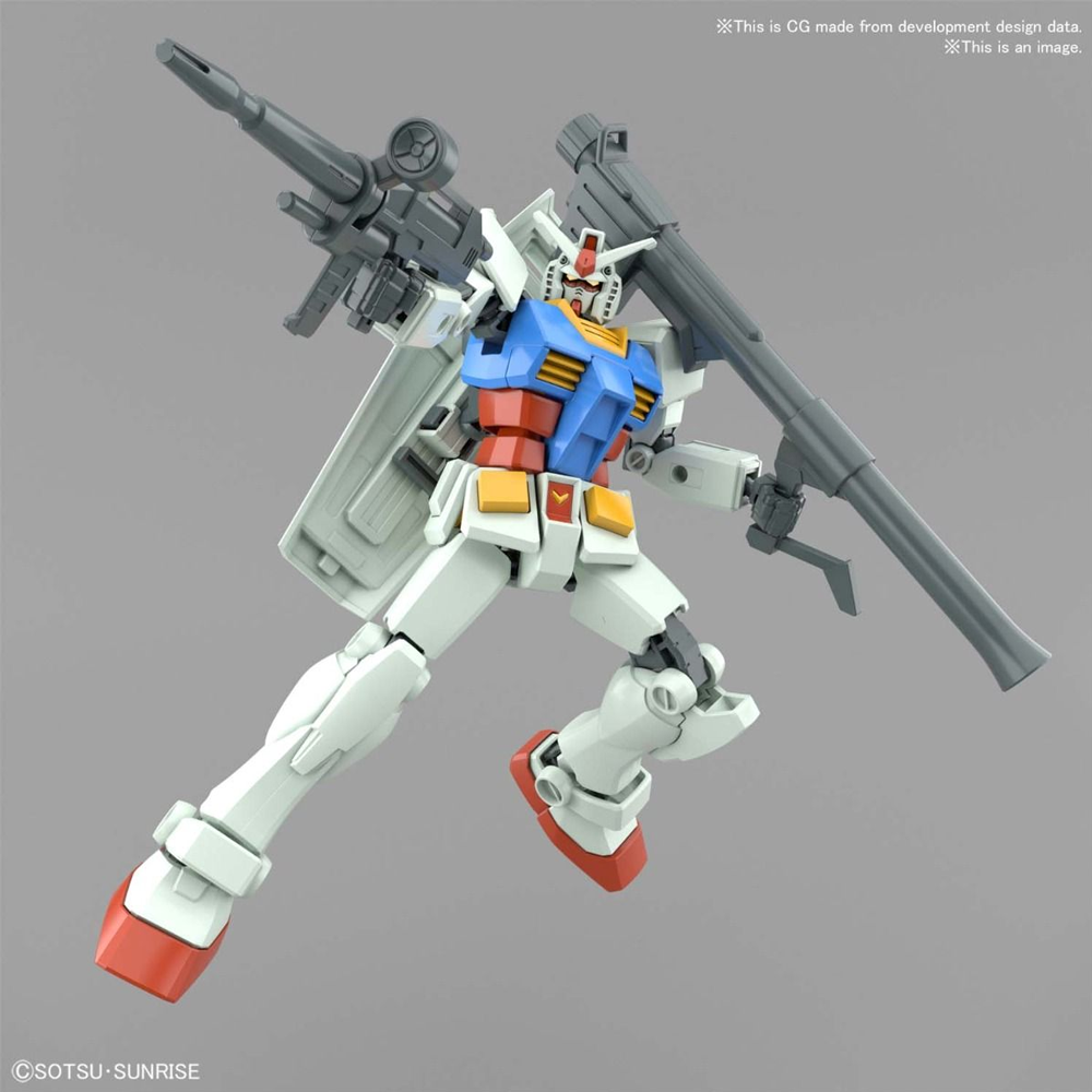 Bandai Spirits: Mobile Suit Gundam - RX-78-2 Gundam (Full Weapon Set) Entry Grade Model Kit