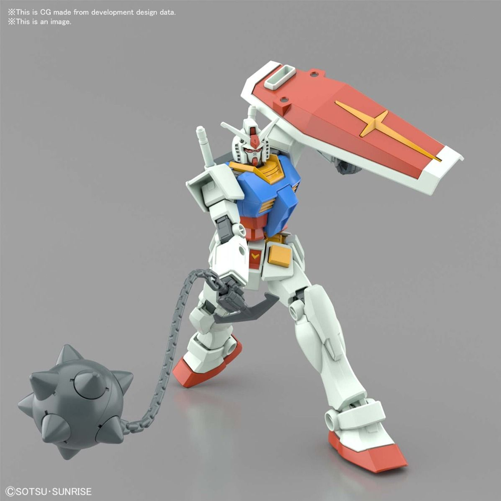 Bandai Spirits: Mobile Suit Gundam - RX-78-2 Gundam (Full Weapon Set) Entry Grade Model Kit