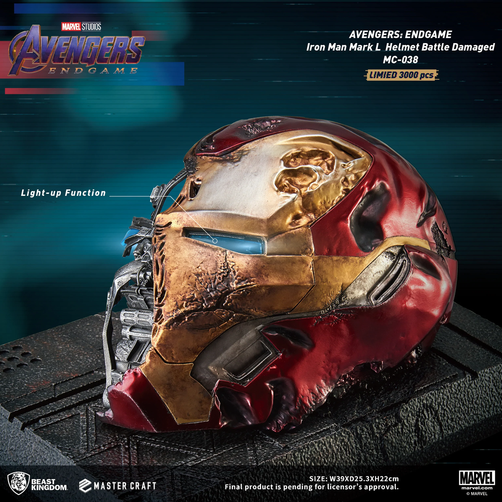 MC-038 Avengers: Endgame Master Craft Battle-Damaged Iron Man Mark50 Helmet MC-038 Avengers: Endgame Master Craft Battle-Damaged Iron Man Mark50 Helmet