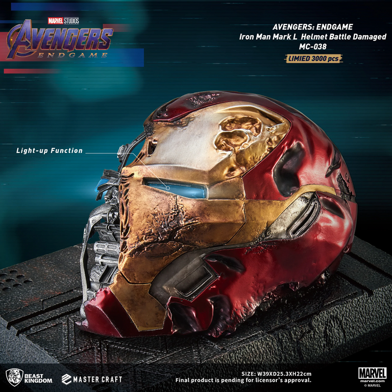 Beast Kingdom: Avengers: Endgame - Master Craft Iron Man Mark L Helmet (Battle Damaged) MC-038