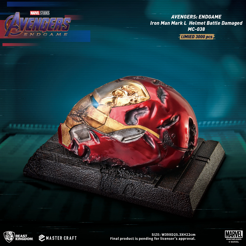 Beast Kingdom: Avengers: Endgame - Master Craft Iron Man Mark L Helmet (Battle Damaged) MC-038