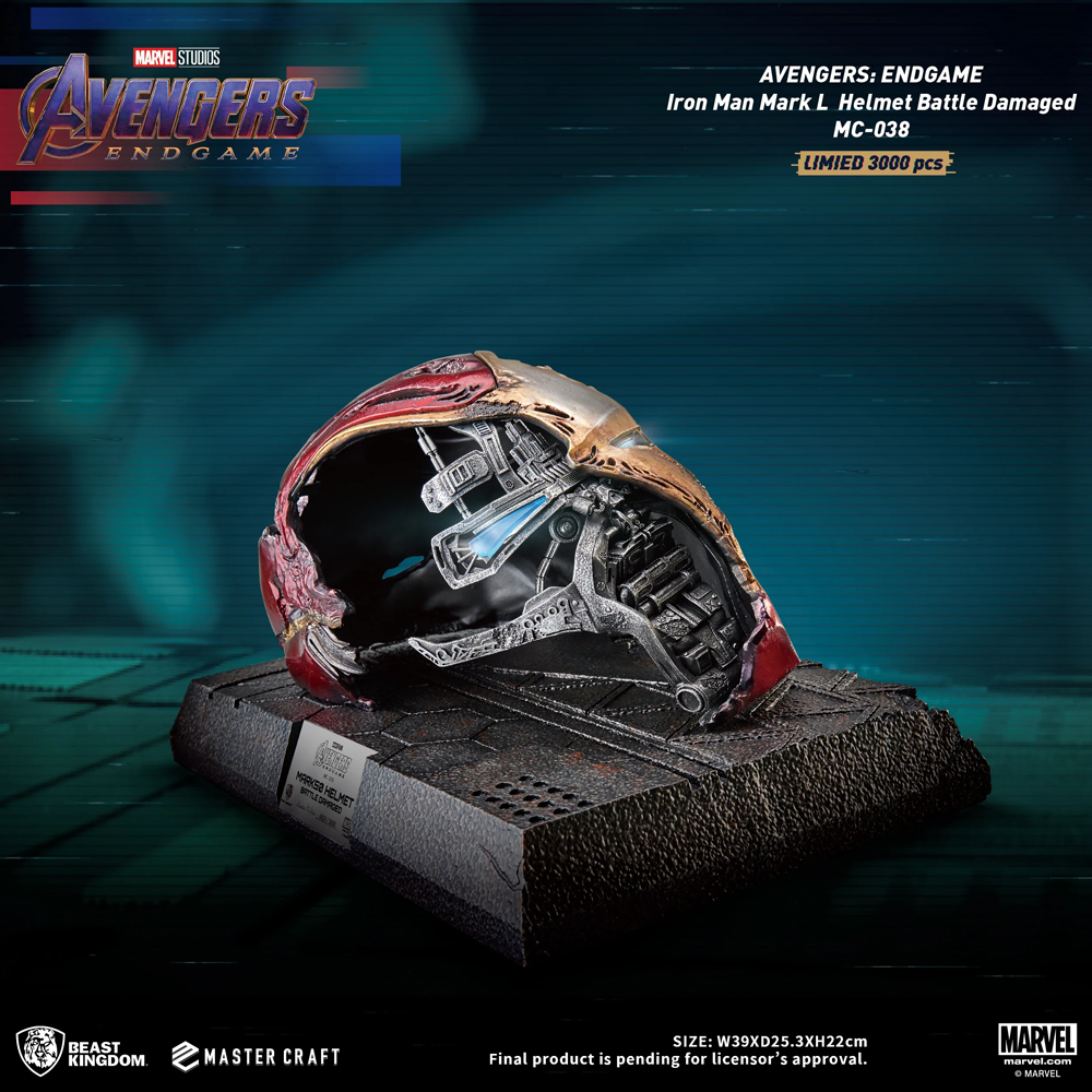 iron man endgame helmet MC-038 Avengers: Endgame Master Craft Battle-Damaged Iron Man Mark50 Helmet