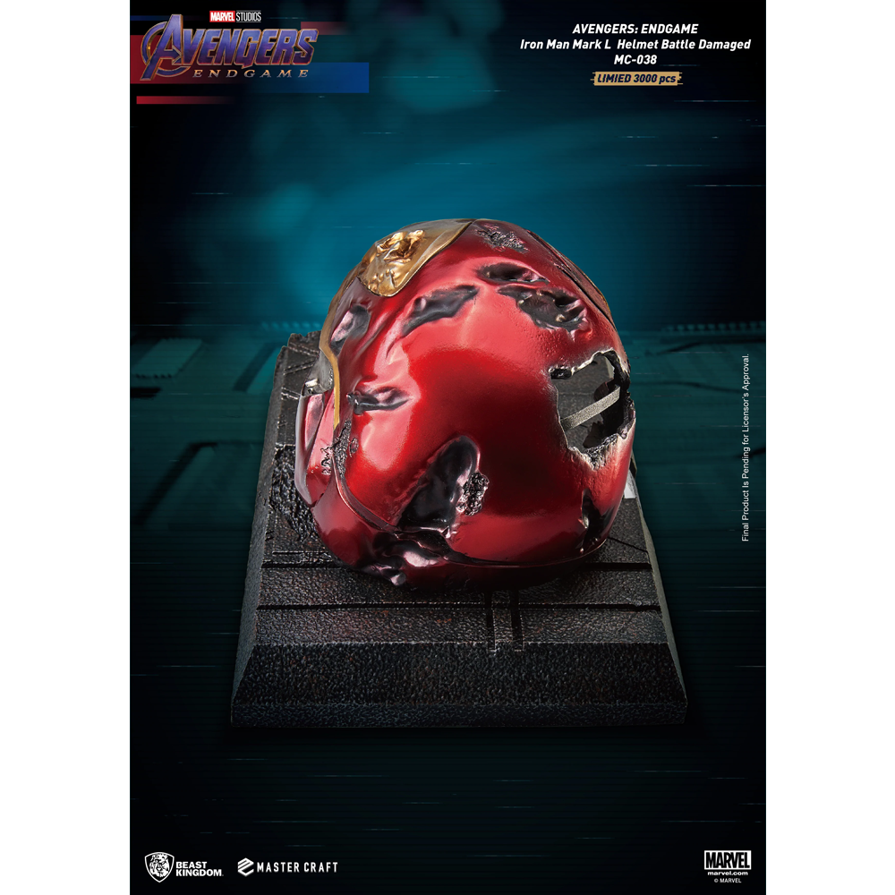 Beast Kingdom: Avengers: Endgame - Master Craft Iron Man Mark L Helmet (Battle Damaged) MC-038