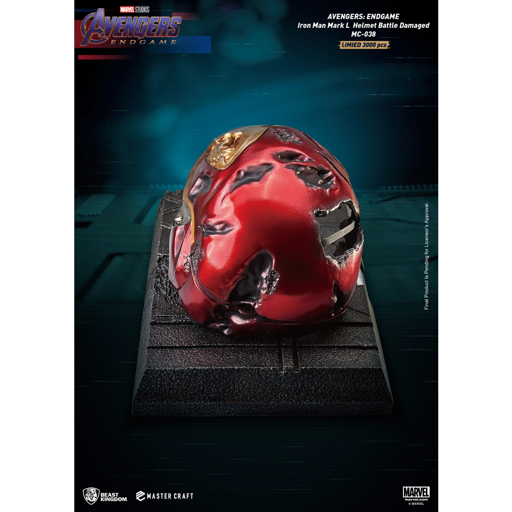 iron man battle damaged helmet MC-038 Avengers: Endgame Master Craft Battle-Damaged Iron Man Mark50 Helmet
