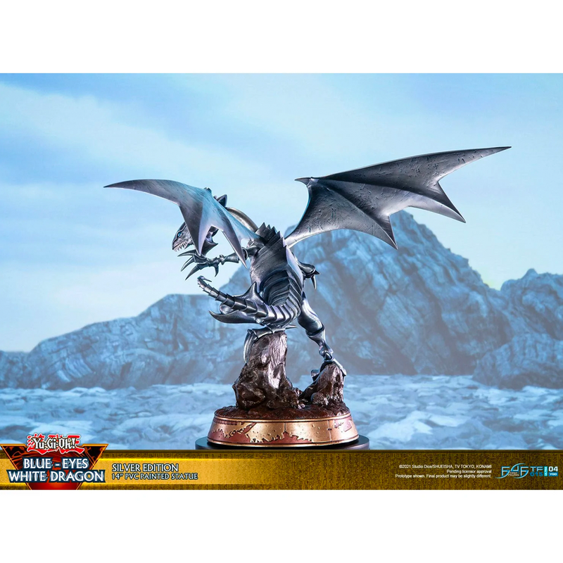First 4 Figures: Yu-Gi-Oh! - Blue Eyes White Dragon (Silver Variant) Statue