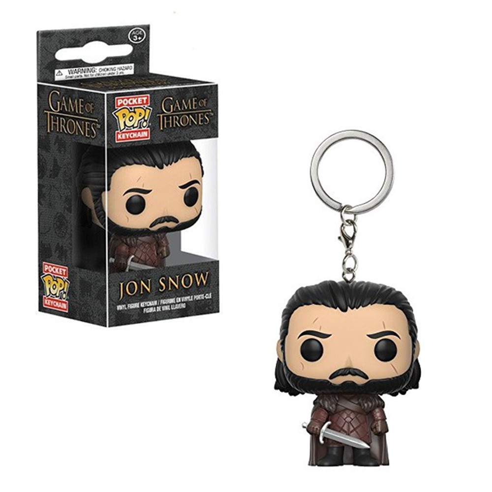 FU14690 Funko POP! Keychain: Game of Thrones - Jon Snow (Scar) Pocket Keychain