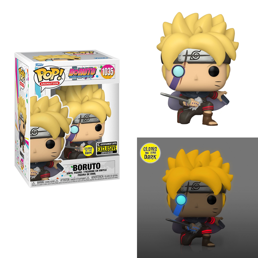 Funko POP! Boruto: Naruto Next Generations - Boruto with Marks (Glow in the Dark) Vinyl Figure #1035 Entertainment Earth Exclusive