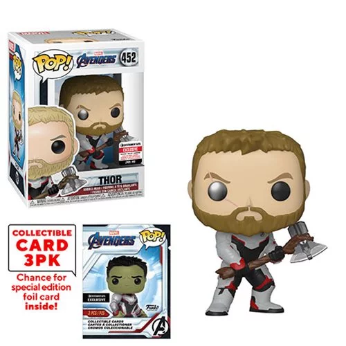 FU39798C Funko POP! Avengers: Endgame - Thor with Collector Cards #452 - Entertainment Earth Exclusive (NOT 100% MINT)