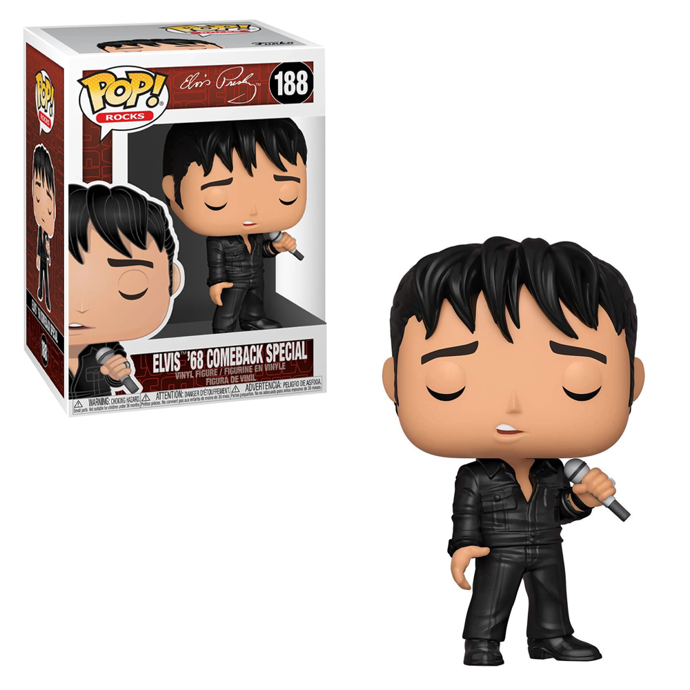 FU40140 Funko POP! Rocks: Elvis - '68 Comeback Special Elvis Vinyl Figure #188