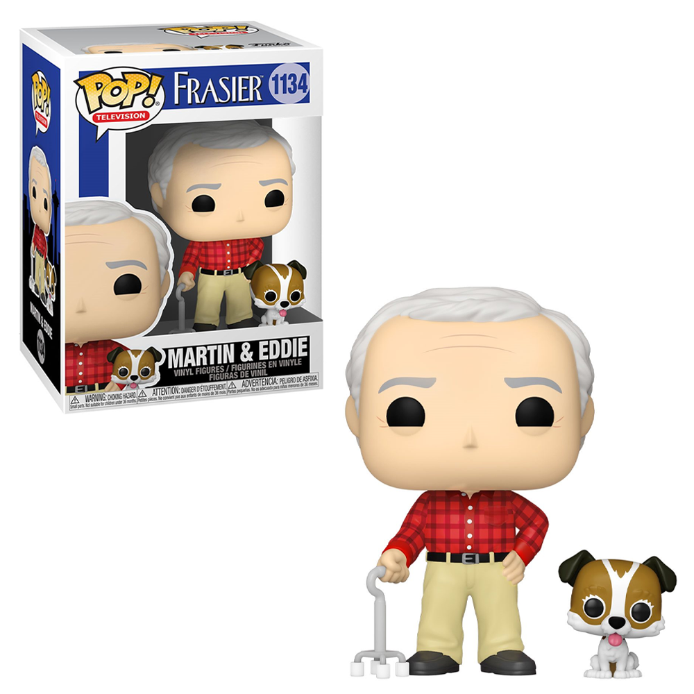 FU41049 Funko POP! Frasier - Martin with Eddie Vinyl Figure #1134