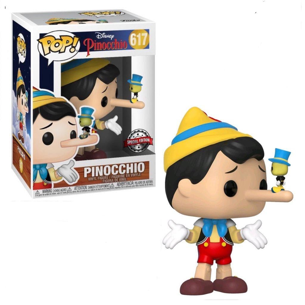 FU42120-IE Funko POP! Pinocchio - Pinocchio (Long Nose) with Jiminy Cricket Vinyl Figure #617 Special Edition Exclusive [READ DESCRIPTION]