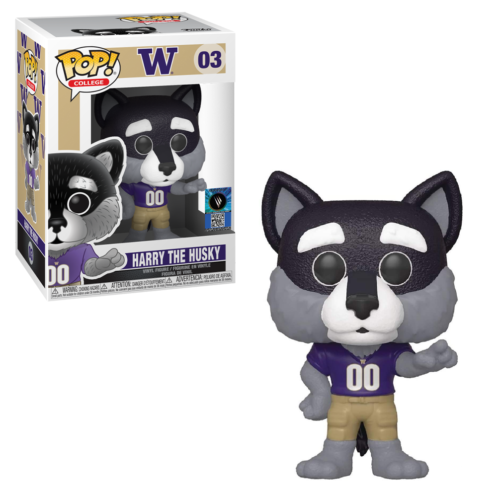 FU43280 Funko POP! College: UW - Harry The Husky Vinyl Figure #3