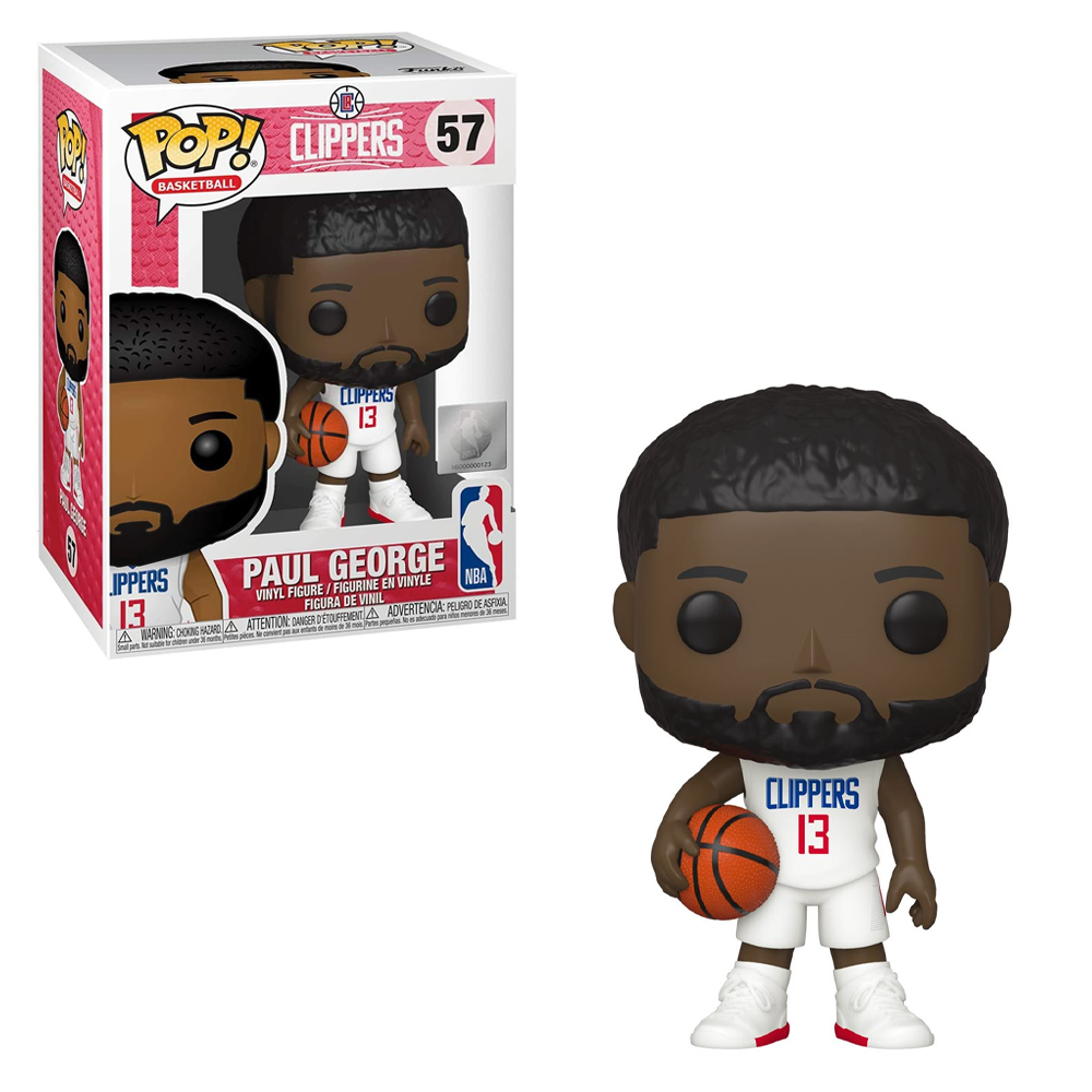 FU44270 Funko POP! NBA: Clippers - Paul George (White Jersey) Vinyl Figure #57