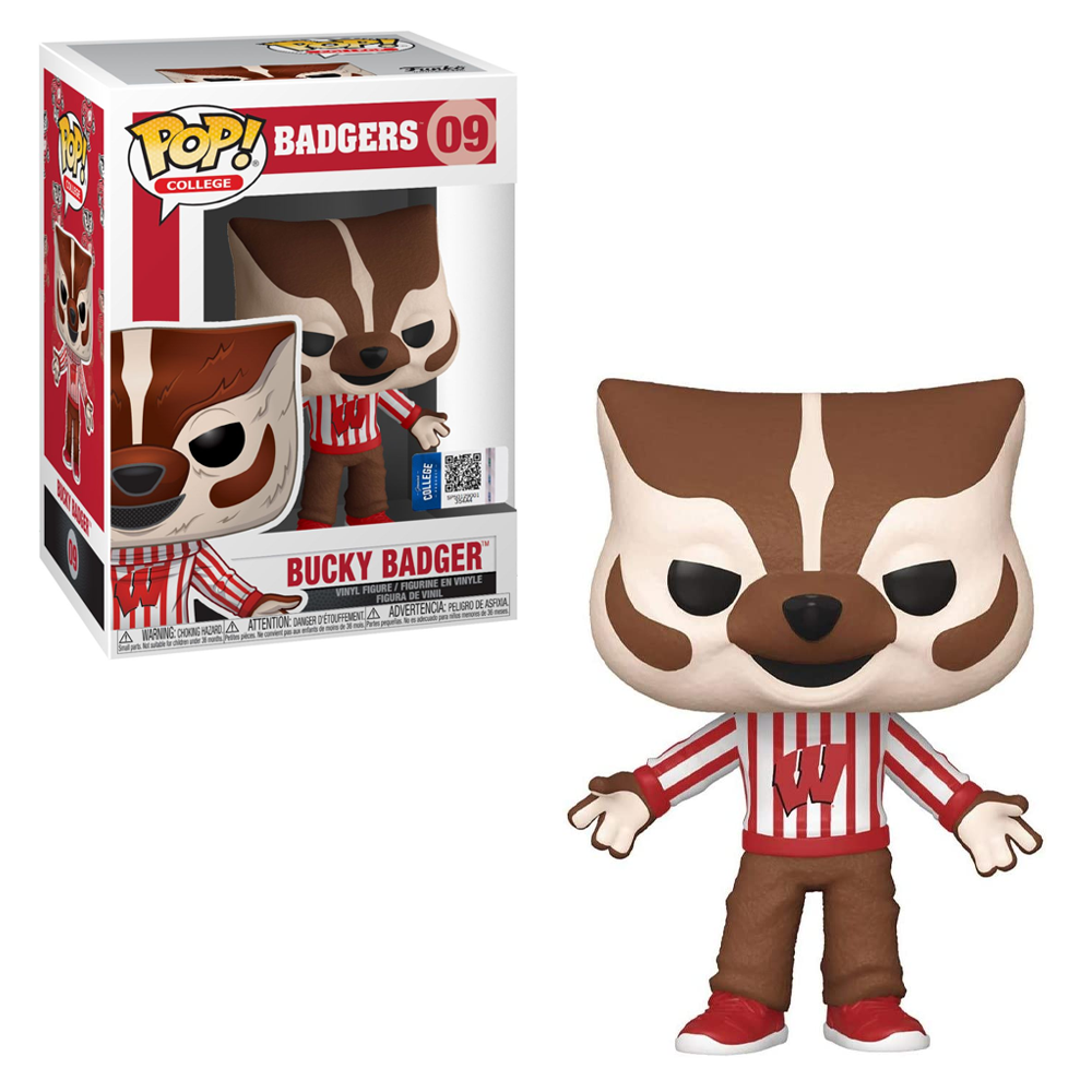 FU44422 Funko POP! College: University of Wisconsin - Bucky Badger Vinyl Figure #9