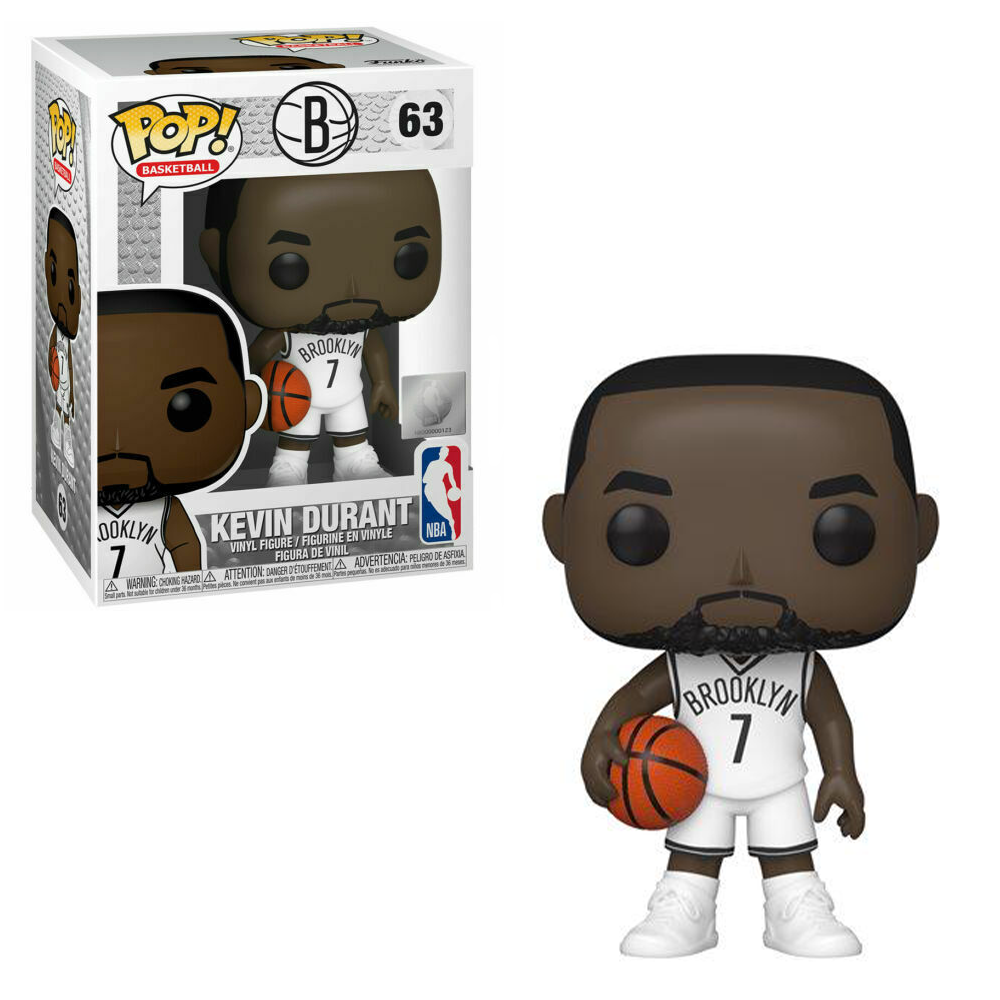 FU46537 Funko POP! NBA: Nets - Kevin Durant (White Jersey) Vinyl Figure #63