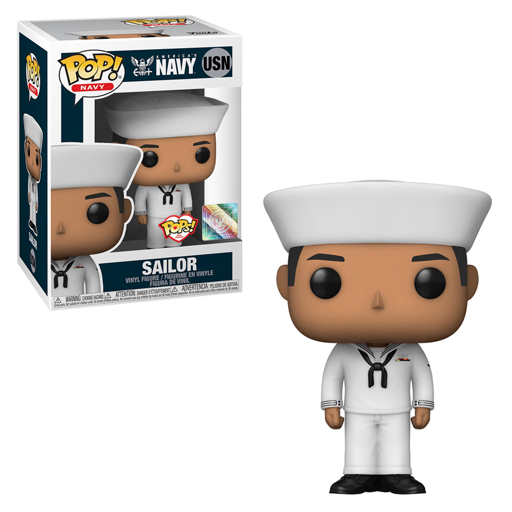 FU46738 Funko POP! Pops! with Purpose: U.S. Navy - Service Dress White Uniform Male 2 Vinyl Figure