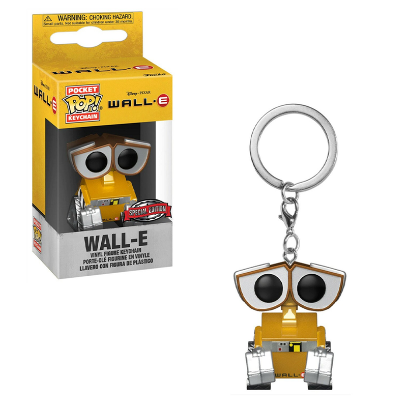 FU47090-IE Funko POP! Keychain: Disney Pixar - Wall-E (Metallic) Pocket Keychain Special Edition Exclusive