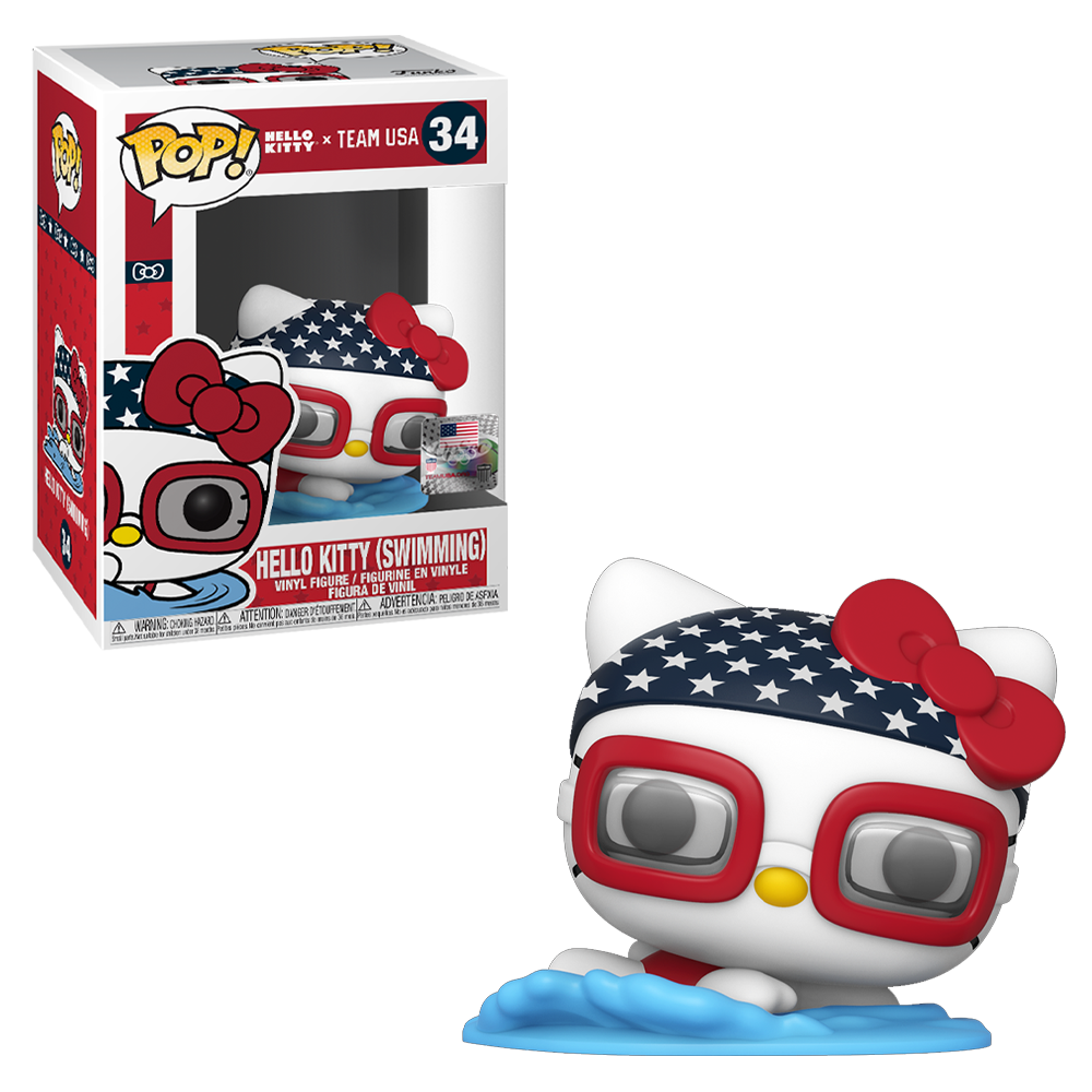 FU48692 Funko POP! Hello Kitty Sports x Team USA - Swimming Hello Kitty Vinyl Figure #34