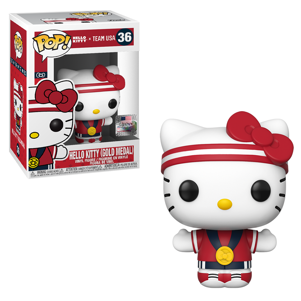 FU48694 Funko POP! Hello Kitty Sports x Team USA - Gold Medal Hello Kitty Vinyl Figure #36