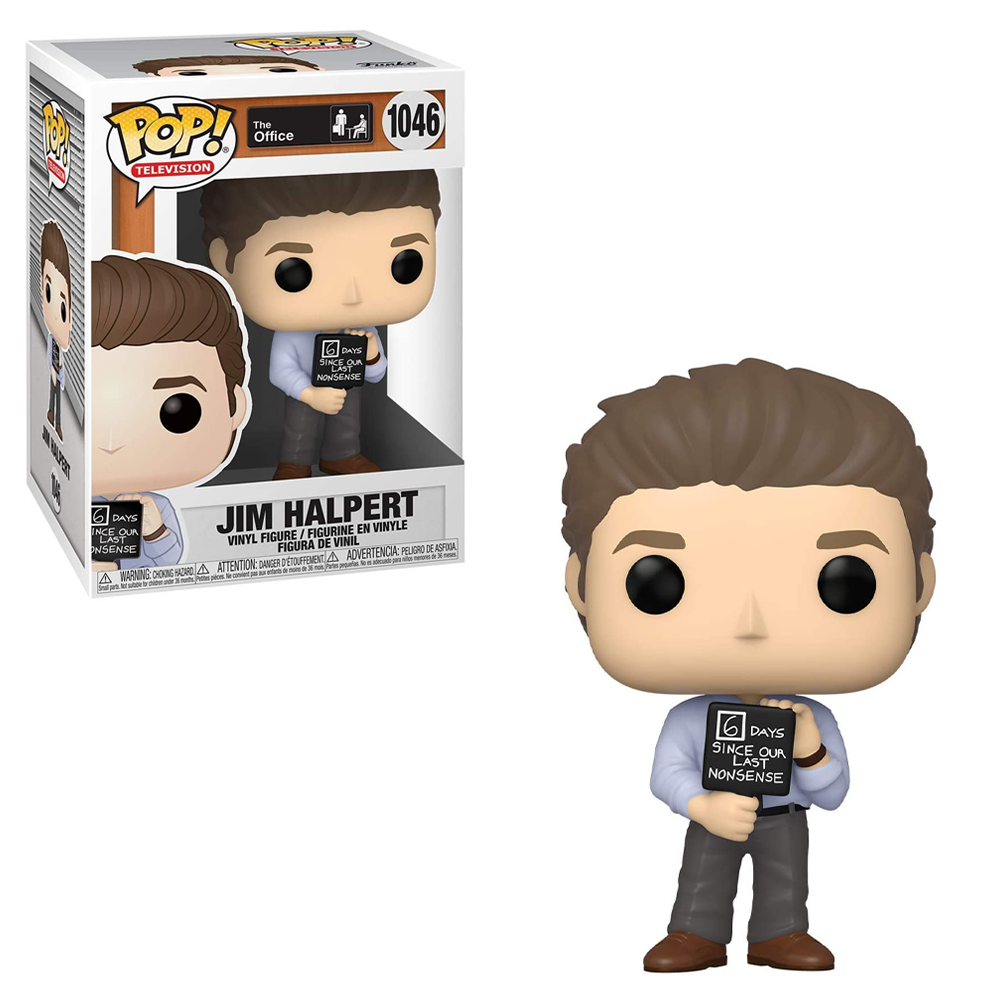 FU51615 Funko POP! The Office - Jim with Nonsense Sign Vinyl Figure #1046