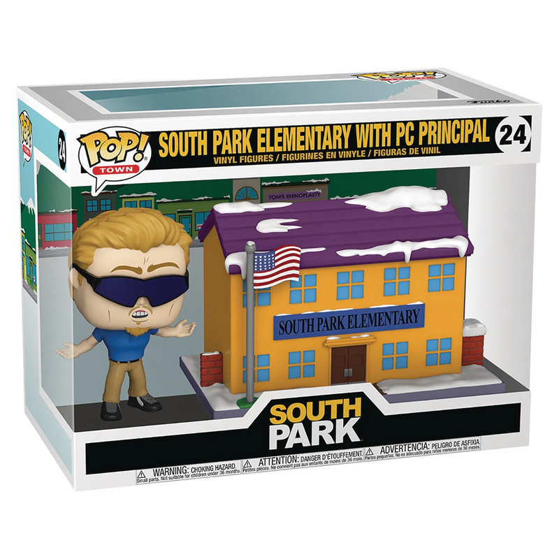 Funko POP! Town: South Park - South Park Elementary with PC Principal Vinyl Figure