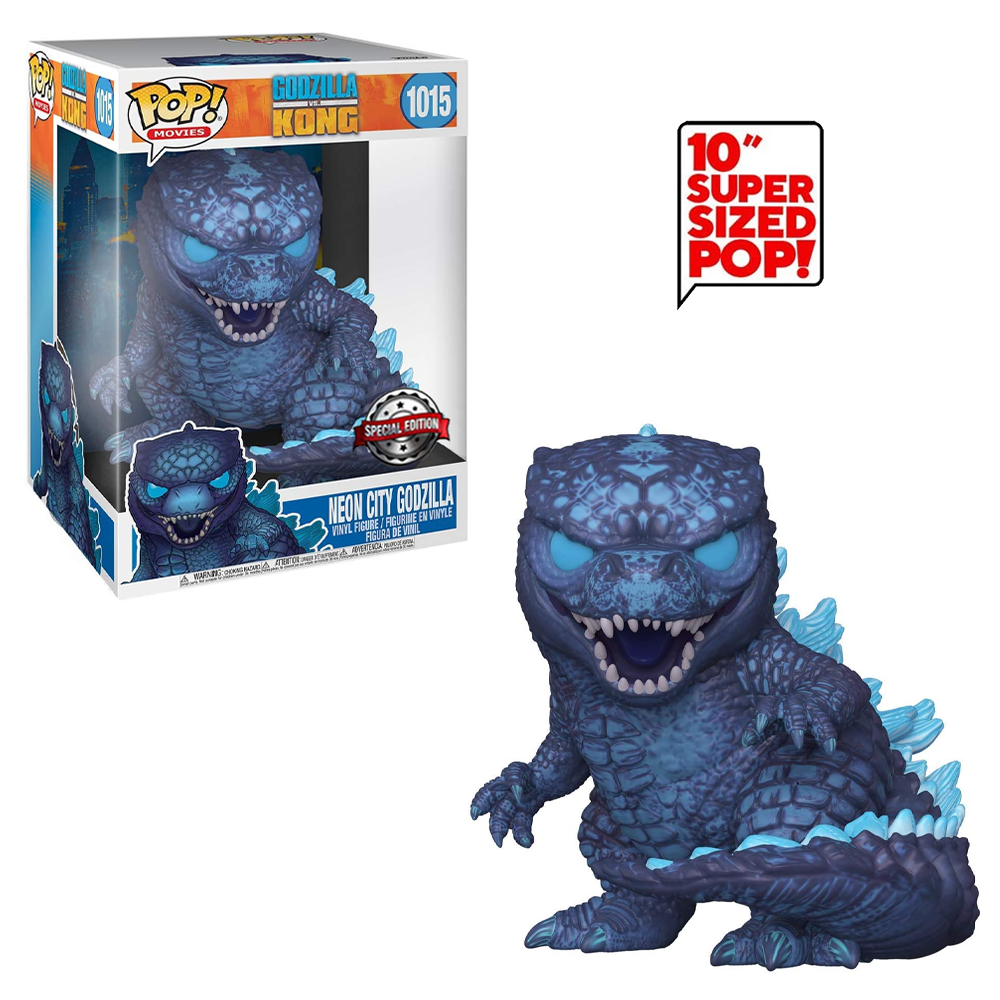 FU51733-IE Funko POP! Godzilla Vs Kong - Neon City Godzilla 10-Inch Vinyl Figure #1015 Special Edition Exclusive [READ DESCRIPTION]