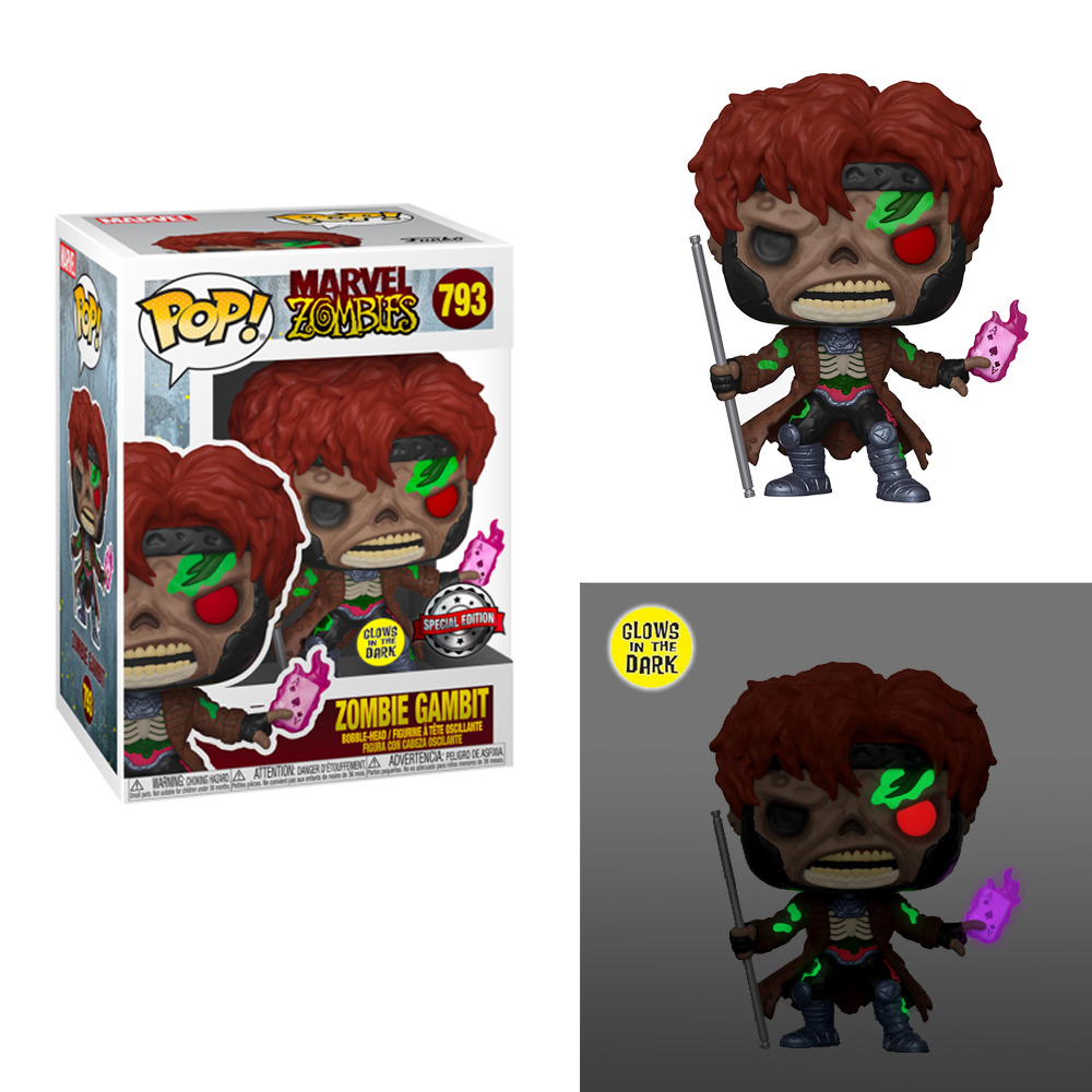 FU52262-IE Funko POP! Marvel Zombies - Zombie Gambit (Glow in the Dark) Vinyl Figure #793 Special Edition Exclusive [READ DESCRIPTION]