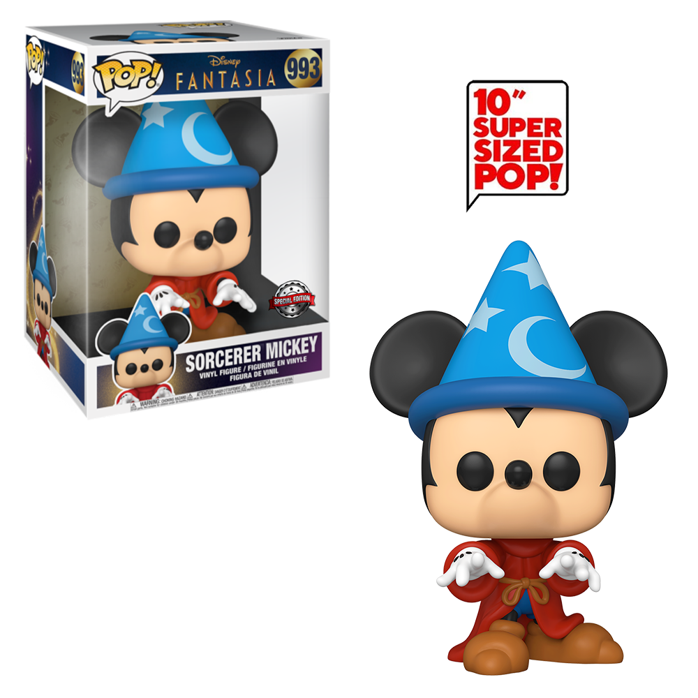 FU52822-IE Funko POP! Disney: Fantasia 80th - 10" Sorcerer Mickey Vinyl Figure #993 Special Edition Exclusive