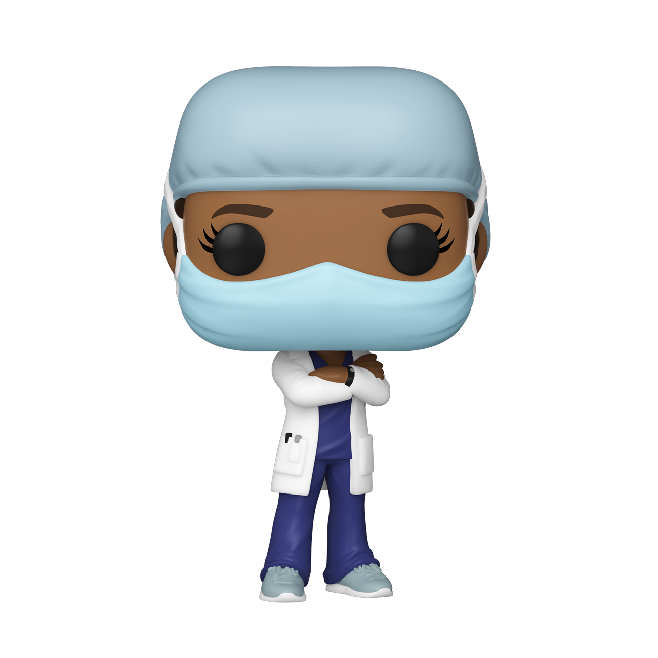 FU54156 Funko POP! Heroes: Front Line Workers - Female (Blue Scrub with Coat) Vinyl Figure