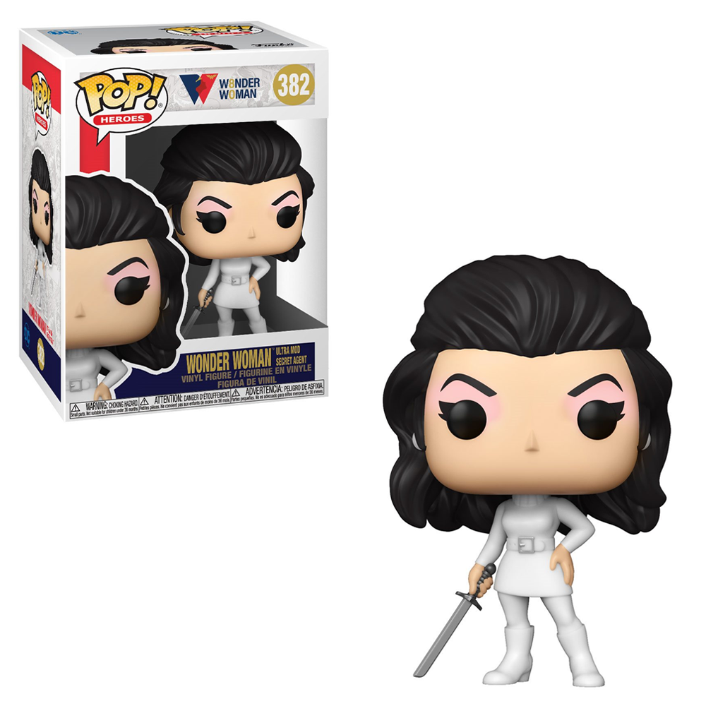 FU54970 Funko POP! Wonder Woman 80th - Wonder Woman (Ultra Mod Secret Agent 1968) Vinyl Figure #382