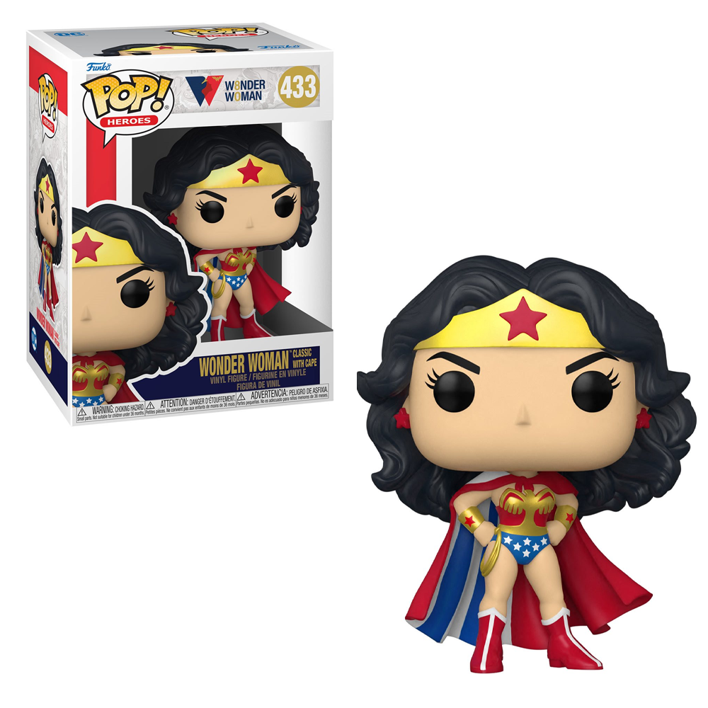 FU55008 Funko POP! Wonder Woman 80th - Wonder Woman (Classic with Cape) Vinyl Figure #433