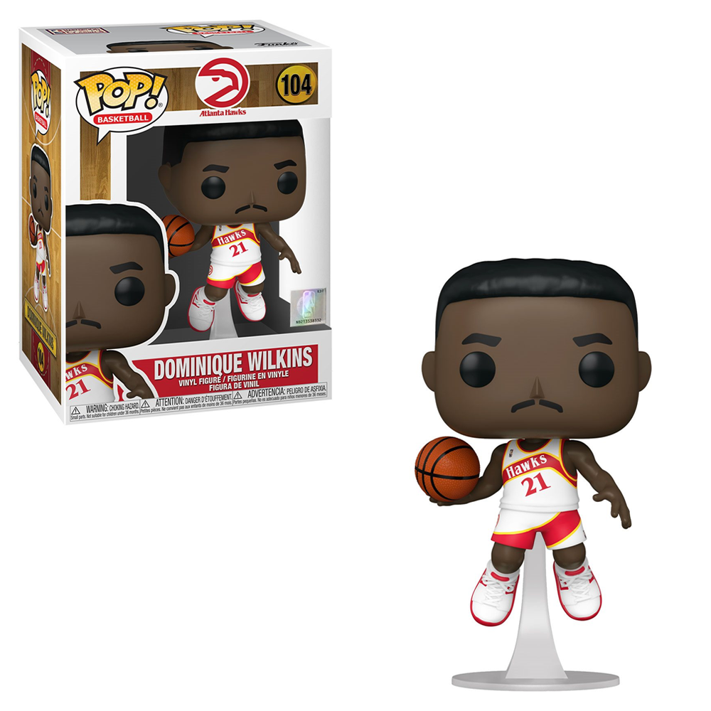 FU55217 Funko POP! NBA: Legends - Dominique Wilkins (Hawks Home) Vinyl Figure #104