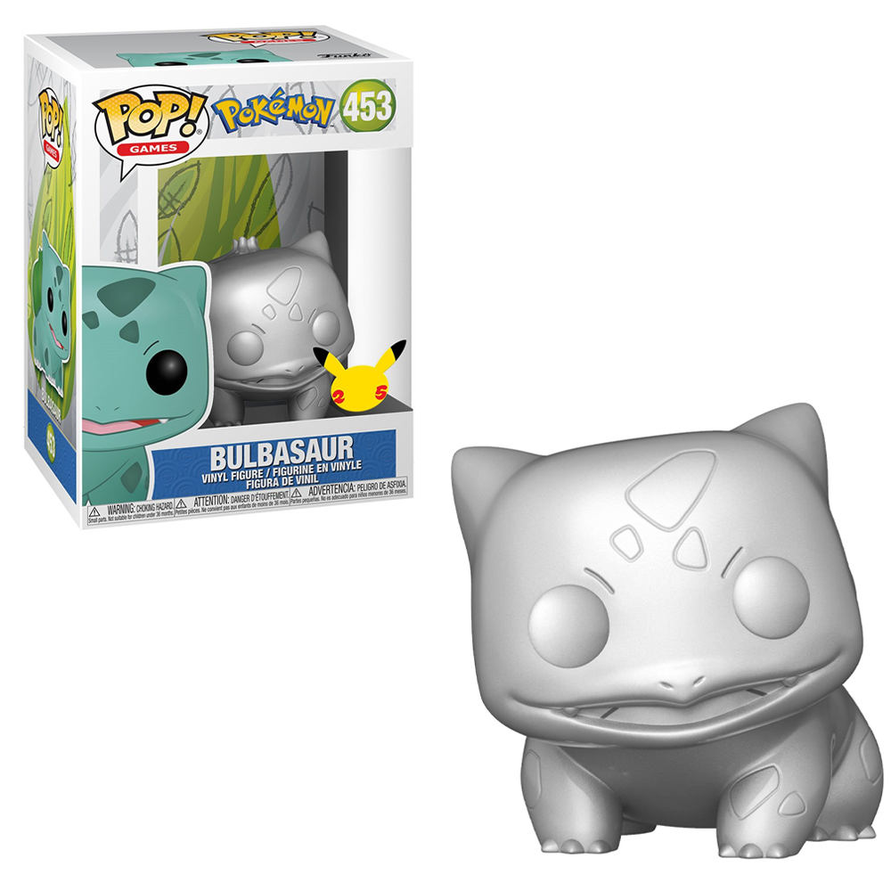 FU55231 Funko POP! Pokemon - Bulbasaur (Metallic Silver) Vinyl Figure #453