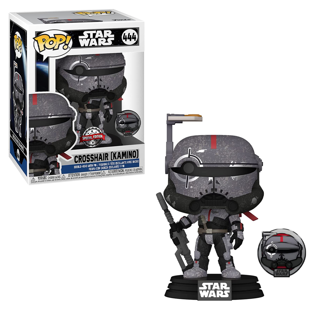 FU55495-IE Funko POP! Star Wars: The Bad Batch - Crosshair Kamino with Pin Vinyl Figure #444 Special Edition Exclusive [READ DESCRIPTION]