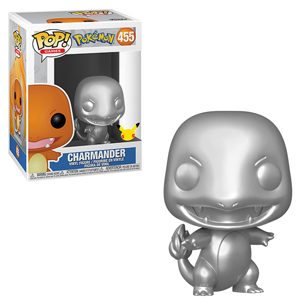 FU56310 Funko POP! Pokemon - Silver Metallic Charmander Vinyl Figure #455