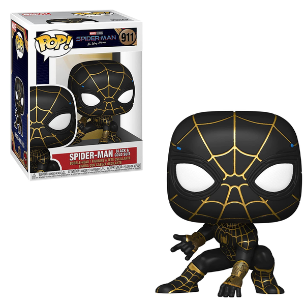 FU56827 Funko POP! Marvel: Spider-Man No Way Home - Spider-Man (Black and Gold Suit) Vinyl Figure #911