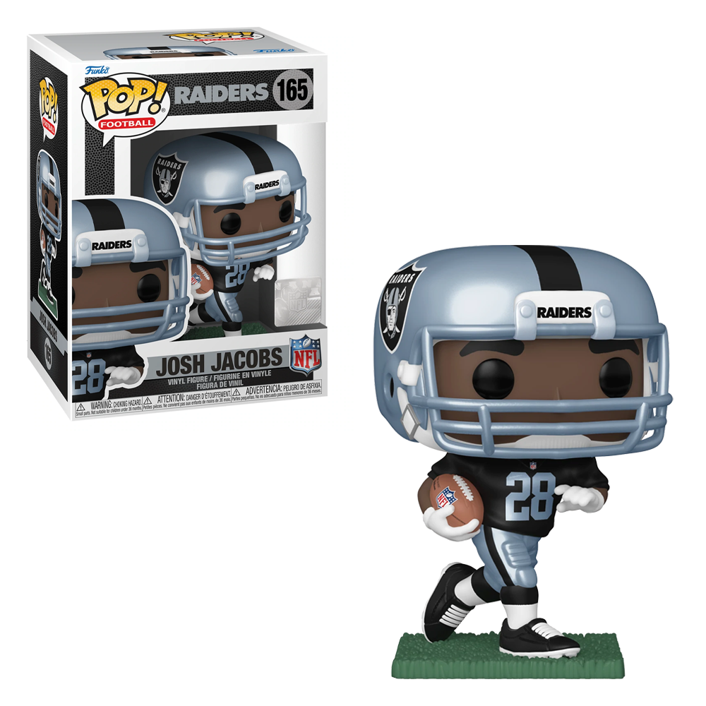 Funko POP! NFL: Raiders - Josh Jacobs (Home Uniform) (Metallic) Vinyl Figure #165