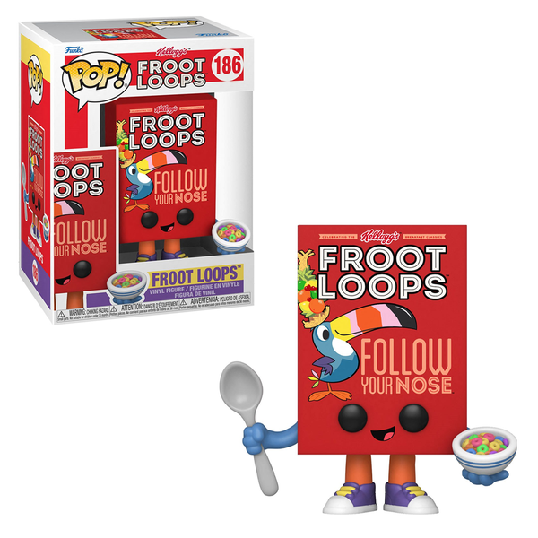 FU57770 Funko POP! Ad Icons: Kelloggs - Froot Loops Cereal Box Vinyl Figure #186