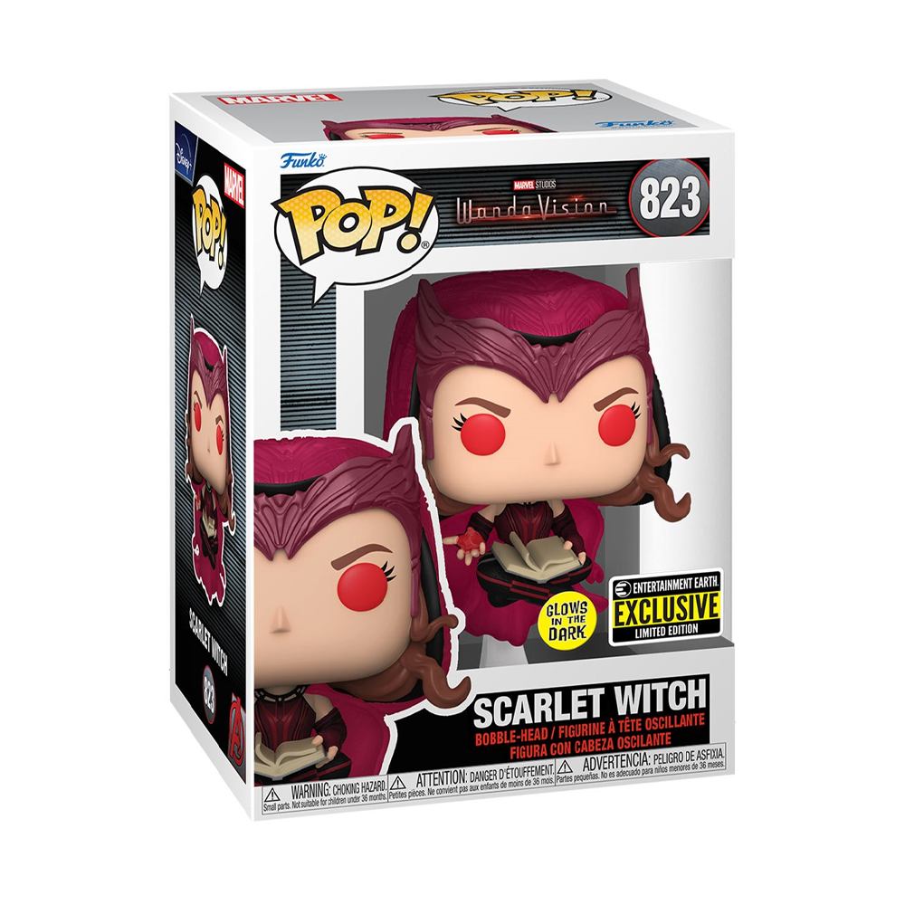 Funko POP! WandaVision - Scarlet Witch (Glow in the Dark) Vinyl Figure #823 Entertainment Earth Exclusive [READ DESCRIPTION]