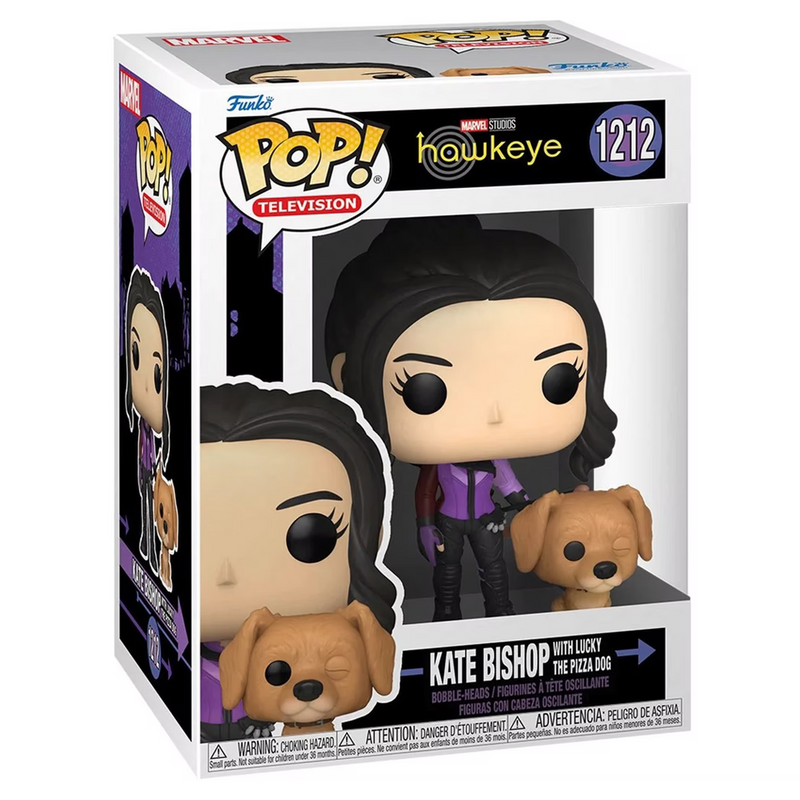 Funko POP! Marvel: Hawkeye - Kate Bishop with Lucky the Pizza Dog Vinyl Figure