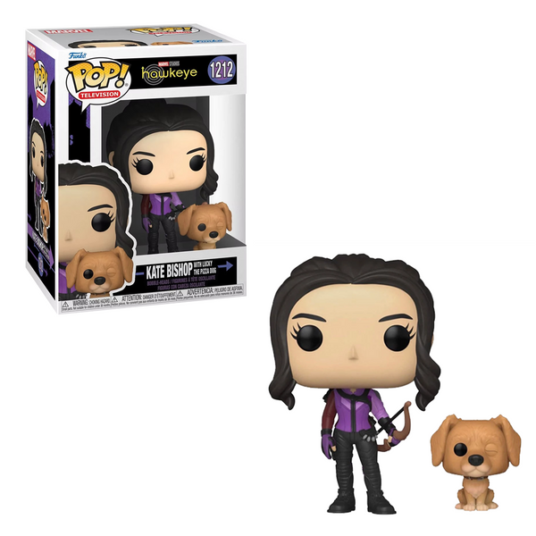 Funko POP! Marvel: Hawkeye - Kate Bishop with Lucky the Pizza Dog Vinyl Figure #1212