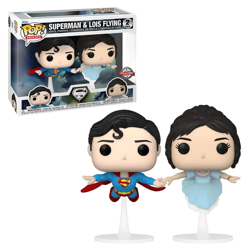 Funko POP! DC - Superman and Lois Flying 2-Pack Vinyl Figure Special Edition Exclusive