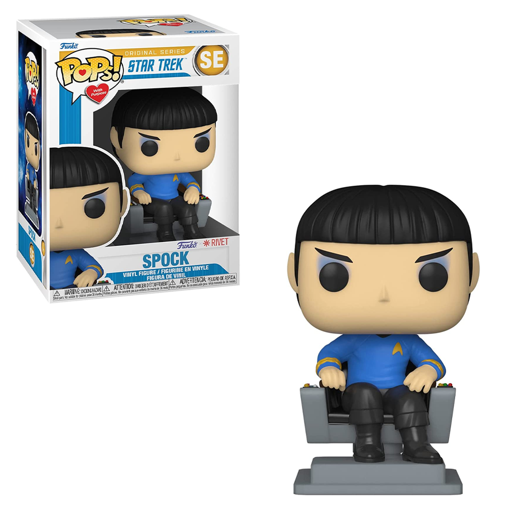 FU60889 Funko POP! Star Trek: Pops! with Purpose: (Youth Trust) - Spock in Chair Vinyl Figure