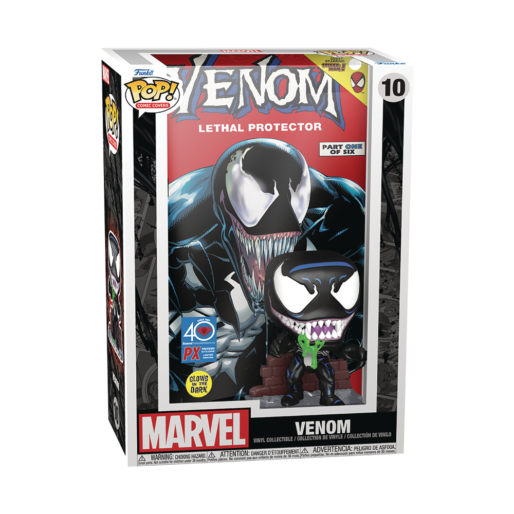 Funko POP! Comic Cover: Marvel - Venom (Glow in the Dark) Vinyl Figure #10 Preview Exclusive (PX)