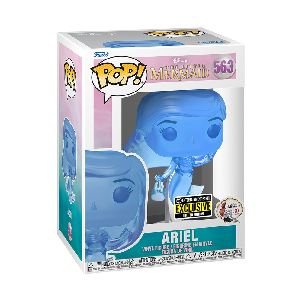 Funko POP! The Little Mermaid - Ariel (Blue Translucent) Vinyl Figure #563 Entertainment Earth Exclusive