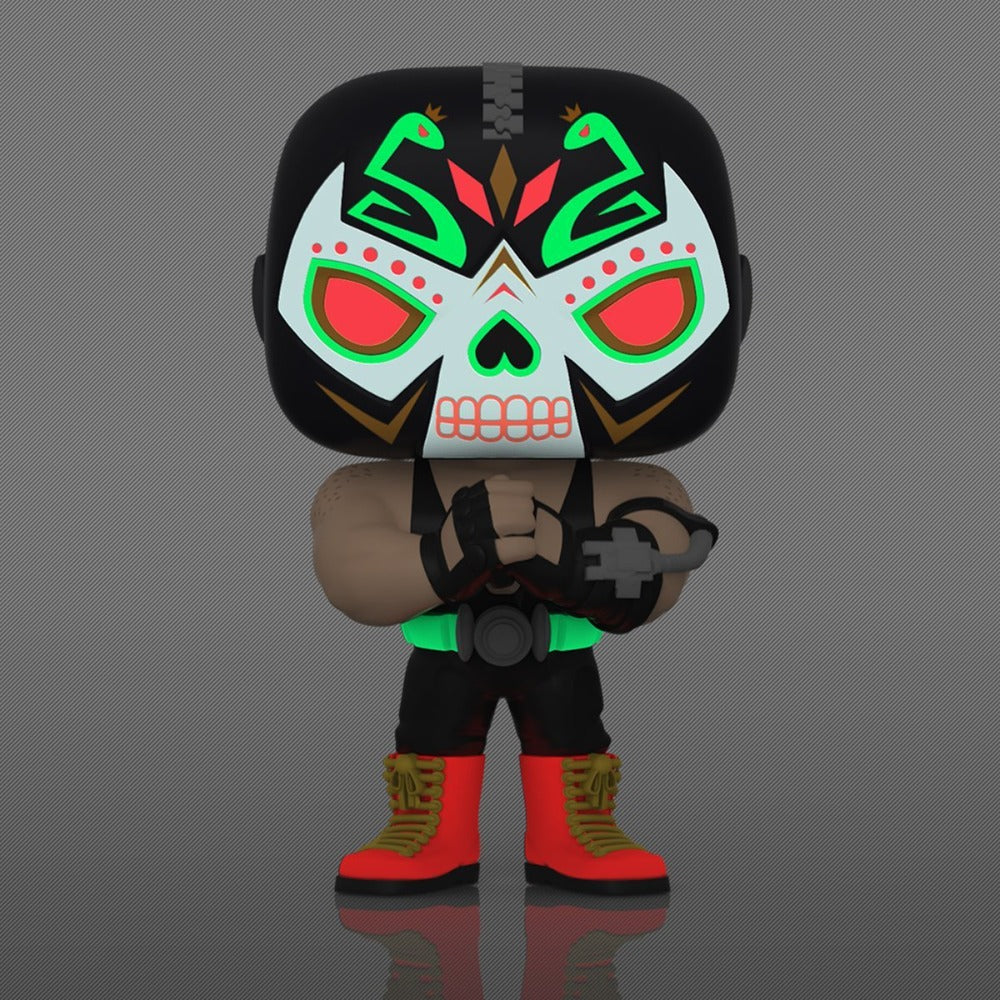 Funko POP! DC Super Heroes: Dia De Los - Bane (Glow in the Dark) Vinyl Figure Entertainment Earth Exclusive