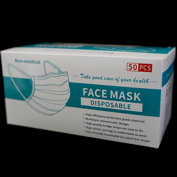 Non-Medical 3-Layers Disposable Face Mask - Pack of 50