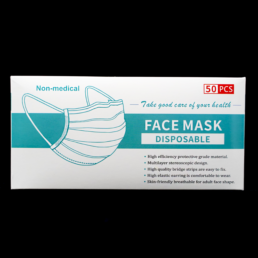 Non-Medical 3-Layers Disposable Face Mask - Pack of 50