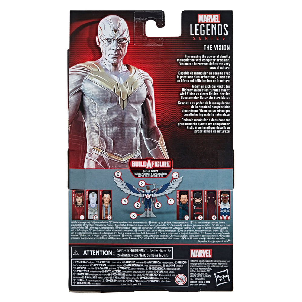 WandaVision: Marvel Legends: Vision 6-Inch Action Figure (Captain America Flight Gear BAF)